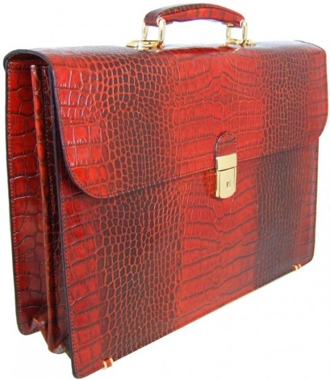 Italian High Quality Leather Briefcase - Donatello