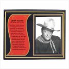 John Wayne Biography Plaque