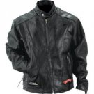 Diamond Plate™ Rock Design Genuine Buffalo Leather Motorcycle Jacket (2X)