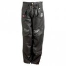 Diamond Plate™ Hand-Sewn Pebble Grain Genuine Leather Motorcycle Chaps (Extra Large)