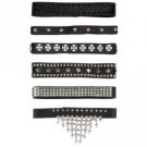 Diamond Plate™ 6pc Genuine Leather Choker Set
