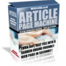 Introducing Article Page Machine - *Instant Web Pages*