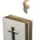Faith Gear - Gold Plated Austrian Crystal Cross Necklaces with Bible Shaped Box