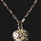 Chain Necklace with Filigree Heart Pendant N943