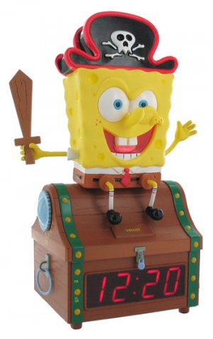 NICKELODEON SPONGEBOB TREASURE CHEST CLOCK RADIO