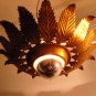 Vintage Gilt Metal Sunburst Light