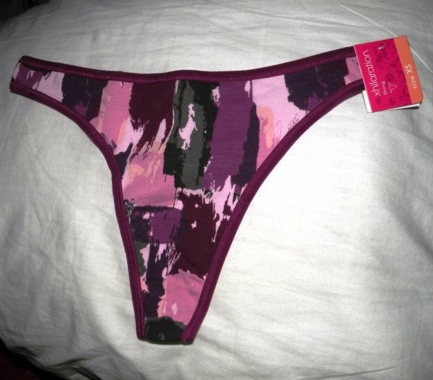 XS Purple Camo Thong Panties (new with tags)