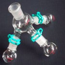 Distillation receiver with3 flasks,lab glassware, 24/40