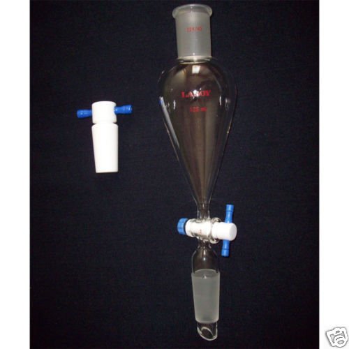 Separatory funnel,125ml,24/40,PTFE stopper