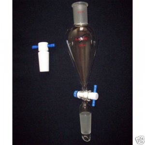 Separatory funnel,125ml,24/40,PTFE stopper
