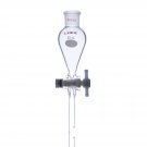Separatory funnel 25ml with 19/22 joint at top and 2mm PTFE stopcock