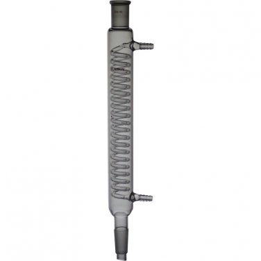 Coiled condenser with 24/40 joint 300mm in jacket length