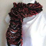 BRONZE SHIMMER SHREDDED SCARF