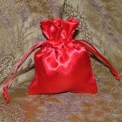 Satin Gift Jewelry Pouch - Red 3 x 4 inch