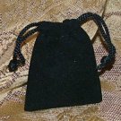 Velour Gift Jewelry Pouch - Black 2 x 2.5 inch