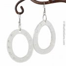 Champagne Clear Dimpled Or Dotted Oval Ring Earrings