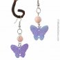 Emperor Purple Butterfly Earrings