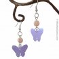 Emperor Purple Butterfly Earrings