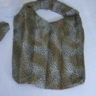 Pocket Foldable Black Brown Leopard Eco Tote Nylon Shopping Bag