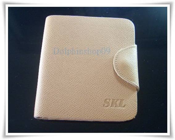 Beige Genuine Leather Wallet store Credit Card