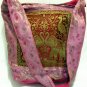 Bohemian Style Jacquard Silk Multi Color Bag/Handbag with Elephant and Peacock Design