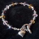 Topaz, Pink and Purple Crystal Bracelet