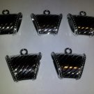 DIY Silver Scarf Bails set of 5