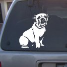 Decal Vinyl Graphic Dog Bulldog  4 Colors to pick