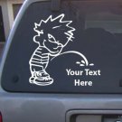 peeing on (add your text) Decal