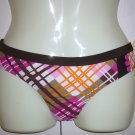 Arizona Stripe Bikini Bottom Size Small Brown Pink Orange New with Tag