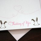 Thinking of you Bunnies - A2 Flat Note Card Set