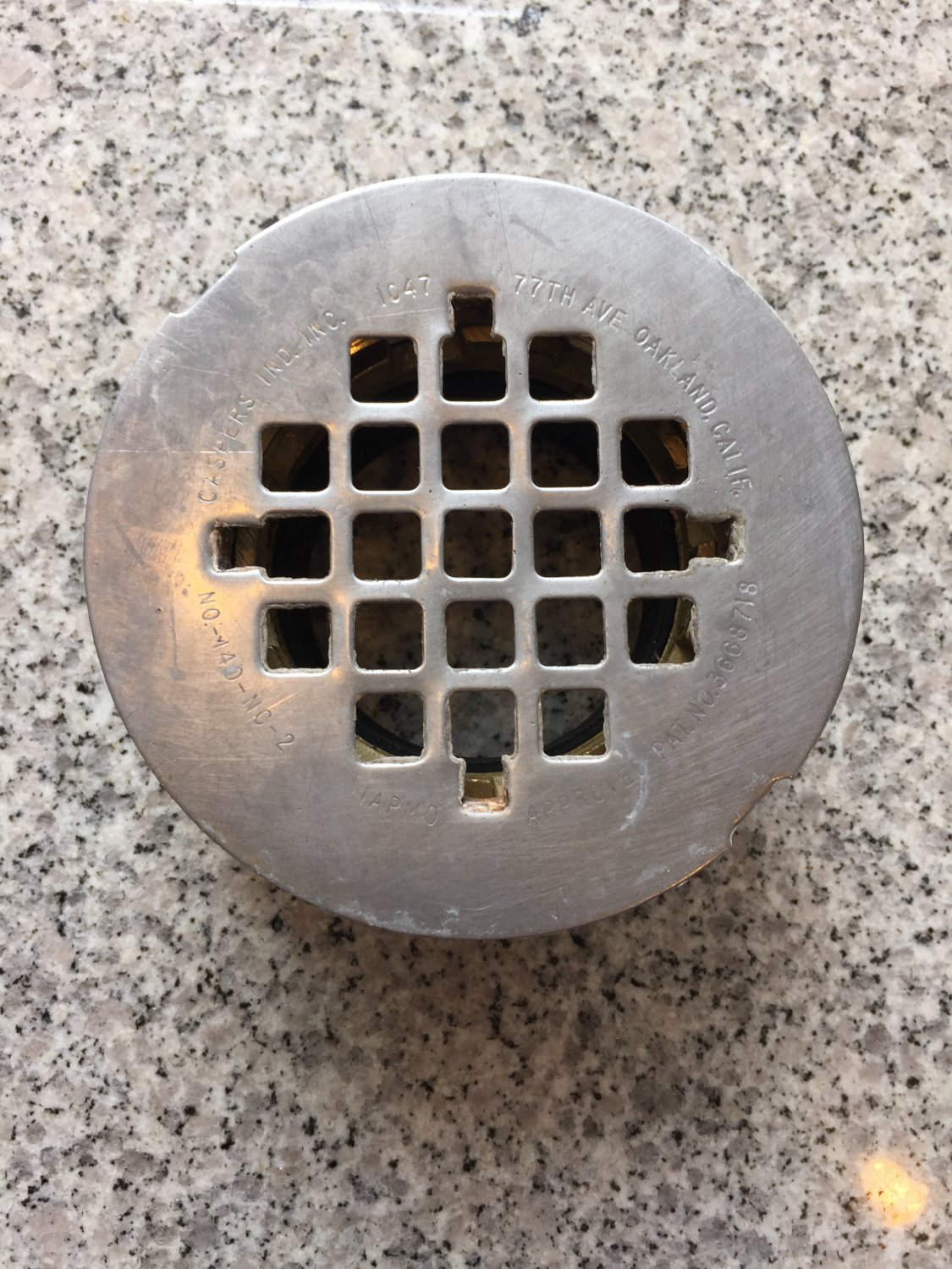 Caspers No.140NC2 NO CAULK Shower Chrome Drain