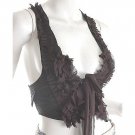 romantic fairy tale cascading ruffles sexy waistcoat top s free ship!