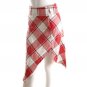 edgy chic meets staid unique asymmetrical plaid print skirt s free ship!