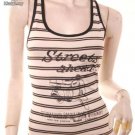 Emo scooter vespa print racerback striped tank top free shipping!