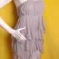 2010 Long top MINI dress sheer ruffles haute s