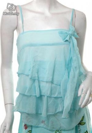 Romantic eveningwear cocktail chifffon top tier