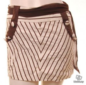 Emo 80s a-line mini skirt bow sash n buttons s free worldwide shipping