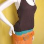 Unique 2 tone emo 80s NEON BRIGHTS BODYCON mini belted dress s-m FREE SHIPPING