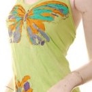 Hip artsy butterfly art halter bareback boho top s free shipping