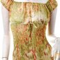 2010 TRENDS RUNWAY FASHION ROMANTIC CLOTHING SHEER TREND GREEN FLORAL NYMPH TOP