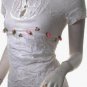 EDWARDIAN TREND RUNWAY FASHION ROMANTIC CLOTHING VINTAGE STYLE CLOTHES 3D ROSETTE BIB TOP