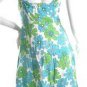 Retro artsy floral pinafore full skirt bandage dress