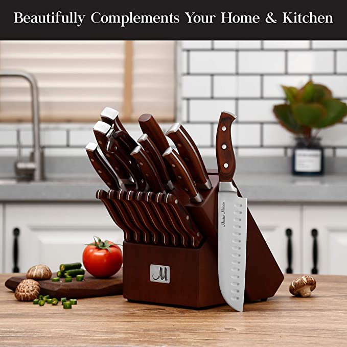 19-Piece Premium Kitchen Knife Set With Wooden Block