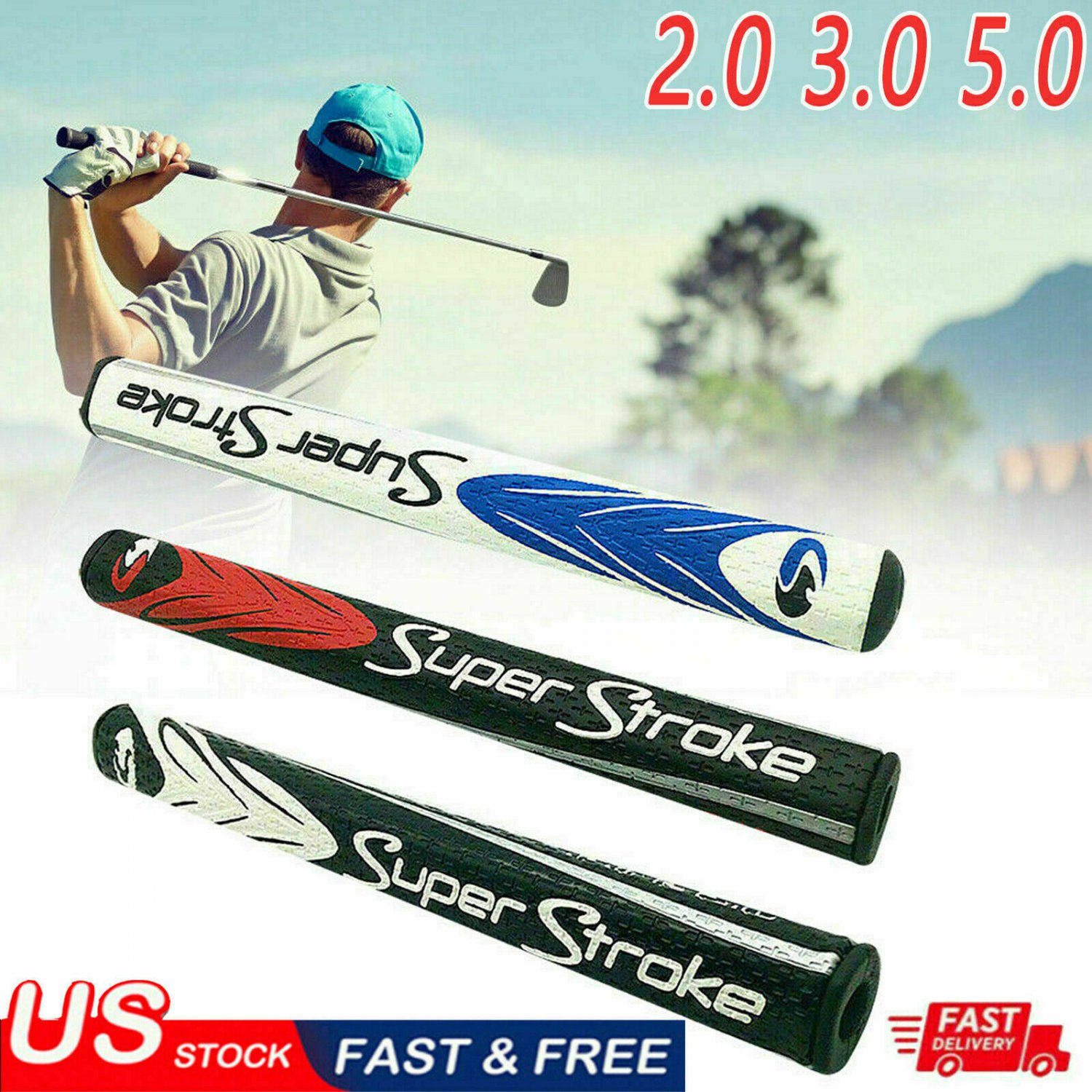 Golf Sport Super Stroke Putter Grip Ultra Slim Mid Slim Fat So 2.0 3.0 5.0 USA