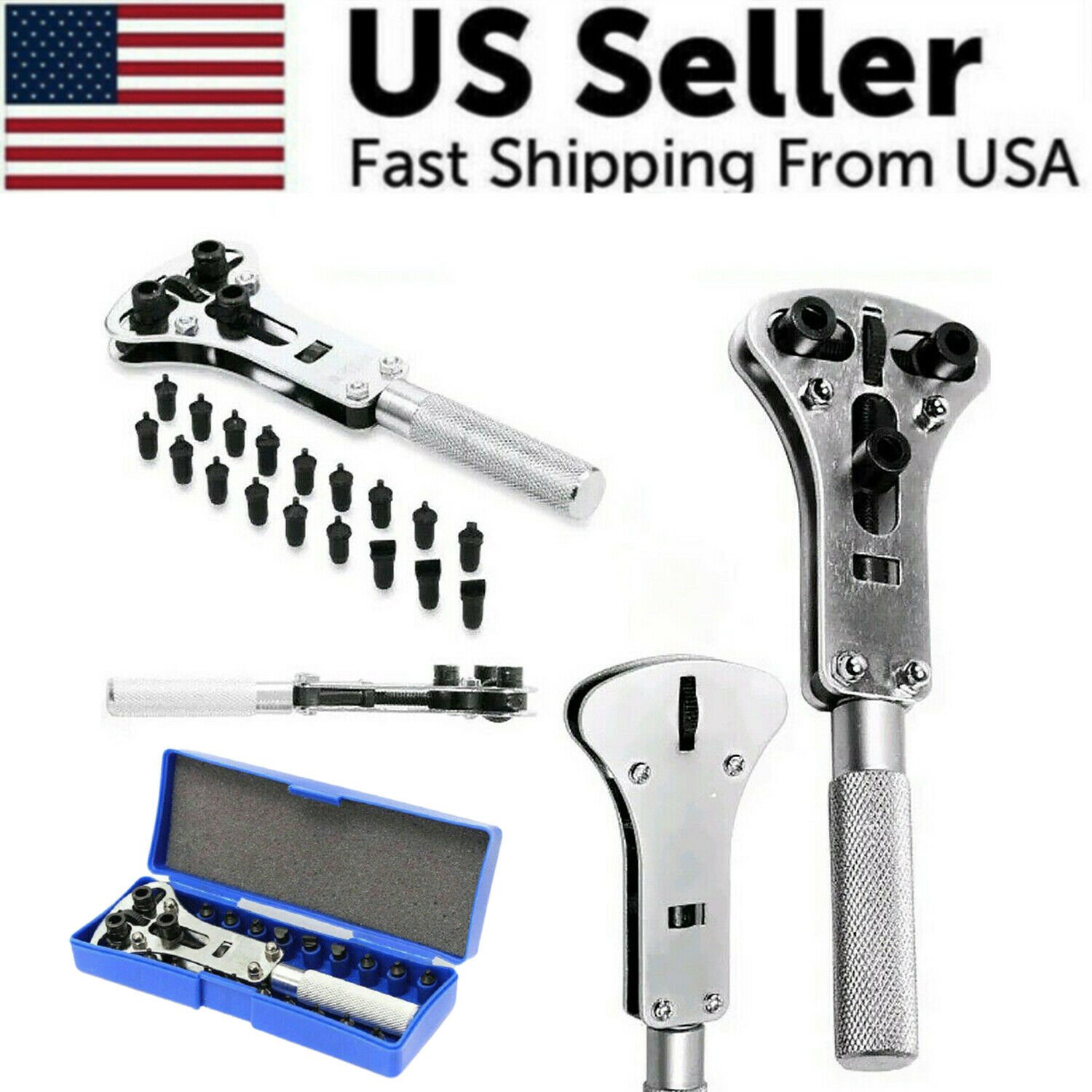 Watch Band Back Case OPENER Fixer Repair Tool Kit Battery Screw Cover Remover