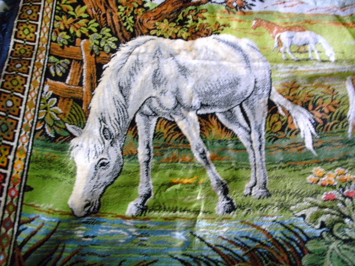 Beautiful Vintage Woven Velvet Tapestry Made in Italy