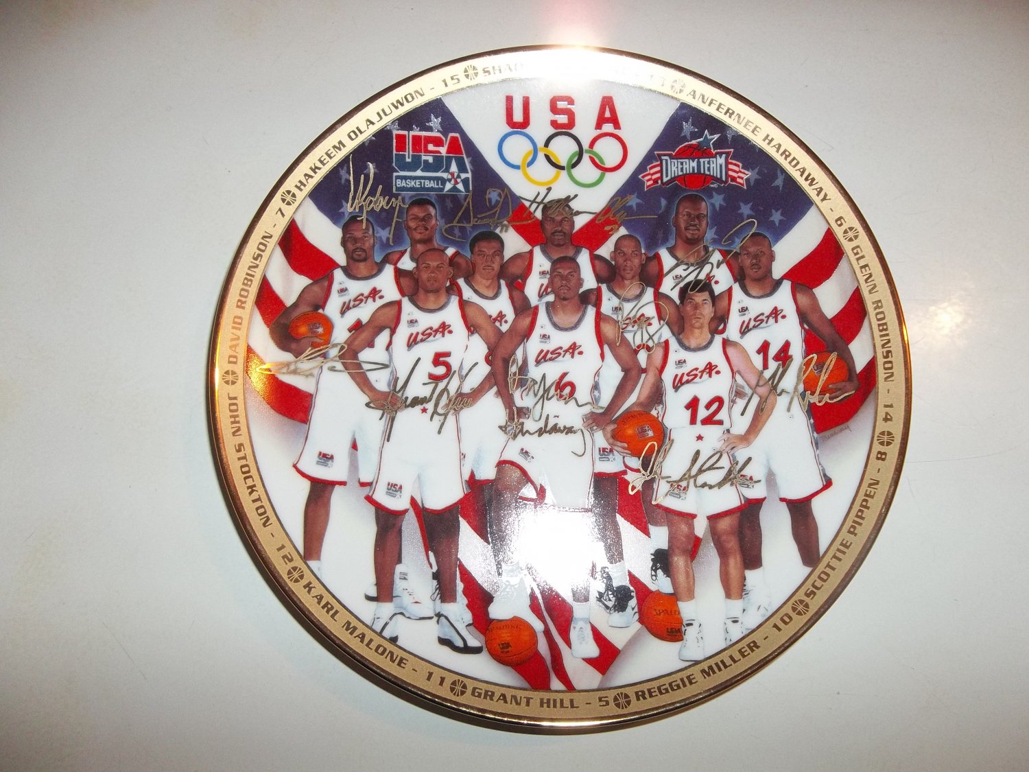 Sports Impression Dream Team USA Basketball Team Plate New
