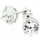 Sterling Silver CZ Stud Earrings
