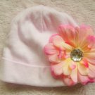 Pink infant cap w/ Flower